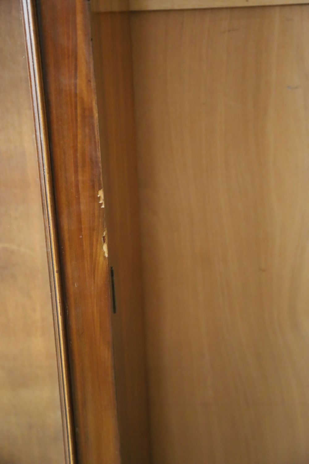 A Victorian mahogany bookcase cabinet on stand, W.158cm, D.34cm, H.175cm